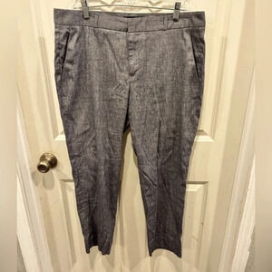 Banana Republic Size 12‎ Blue Career Business Linen Blend Avery Pants